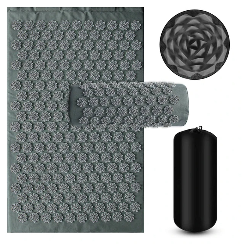ZenSpike™ Acupressure Mat & Pillow Set – Natural Pain Relief, Deep Relaxation, Anytime, Anywhere