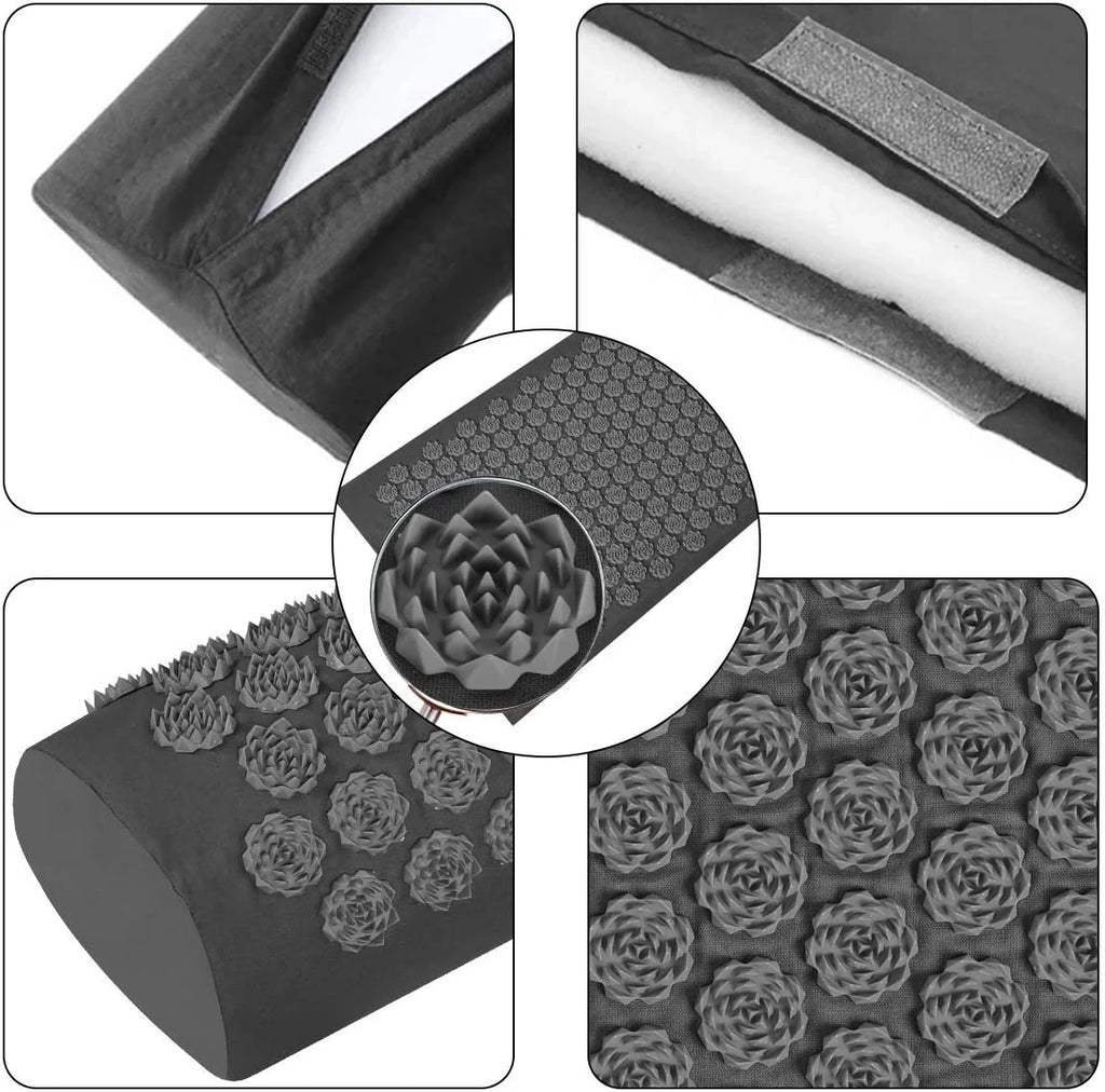 ZenSpike™ Acupressure Mat & Pillow Set – Natural Pain Relief, Deep Relaxation, Anytime, Anywhere